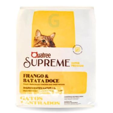 Imagem de Ração Quatree Supreme Para Adultos Gatos Castrados de Frango e Batata 