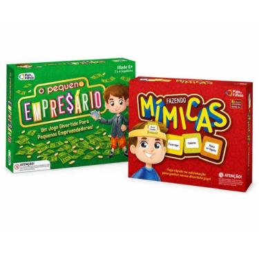 Imagem de Kit Jogos Mímica e Pequeno Empresário Diversão para Família - Pais & F