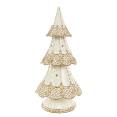 Imagem de Resina de Natal Arvore Decorativa de Natal com led 23,5x11cm Florarte