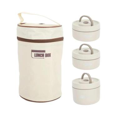 Imagem de Marmita Térmica De Aço Inoxidável Isolada Com Bolsa Para Estudantes, R