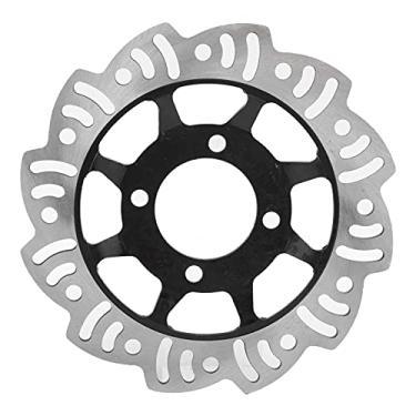 Imagem de Aramox 19 cm liga de aço 190 mm placa de freio a disco de substituição de placa de freio de bicicleta de sujeira, acessório para disco de freio de bicicleta de sujeira de 50 cc, 70 cc, 90 cc, 10 cc, 125 cc, prata e preto