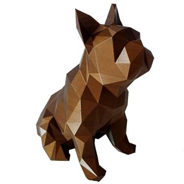 Imagem de Bulldog Francês Sentado Decorativo - 10 Cm Altura -Toque 3D Cor: Bronze