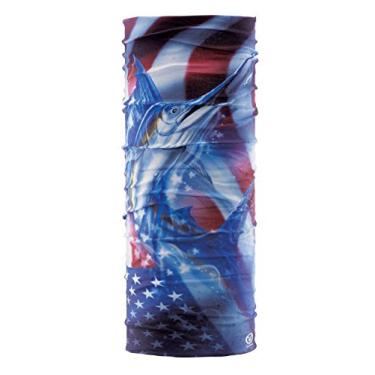 Imagem de Bandana multifuncional Flying Fisherman SunBandit, máscara facial de proteção UV e polaina de pescoço, 12 formas de usar, orgulho americano
