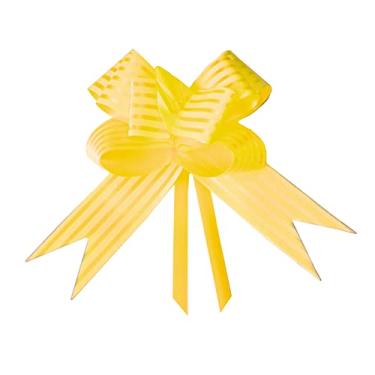 Imagem de 10 Laços Gravata Embalagem Presente Fita 30Mm Listras Am.