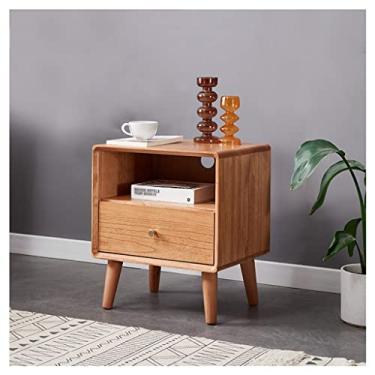 Imagem de Mesas laterais de cama com gaveta única mesa de cabeceira de madeira moderna minimalista pequeno apartamento quarto mini armário armário casa cabeceira mesas de cabeceira para quarto (cor : C)
