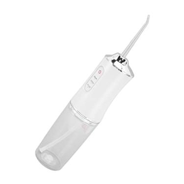 Imagem de Irrigador oral, bateria de 800 mAh tr�s modos �gua fio dental sem fio 220 ml grande capacidade para eliminar o odor oral (branco)