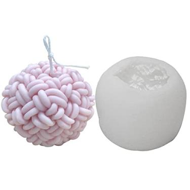 Imagem de vela 3D - vela criativos em forma bola lã para fazer velas, fondant com design bola fio para aromaterapia sabonete artesanal artesanato decoração casa Kot-au