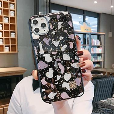 Imagem de Capa de telefone com textura de pedra de mármore e mármore brilhante para iphone 12 mini 11 13 pro xs max x xr 7 8 plus se capa macia, d43, para iphone 7 8 se2 se3