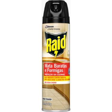 Imagem de Raid Inseticida Aerosol Mata Baratas e Formigas, Proteção da Cozinha, Elimina Barata e Seus Ovos, 285ml
