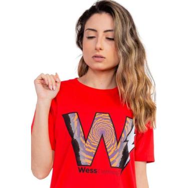 Imagem de Camiseta Geometric Wonder Vermelha She Wess Clothing