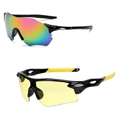 Imagem de Kit 2 Óculos Esportivo Masculino Feminino + Lentes Amarelas