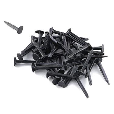 Imagem de E-excepcional 500 peças de pino de ferro preto 13 cm de metal unhas tachinhas para sapatos botas salto de couro solas reparos de substituição