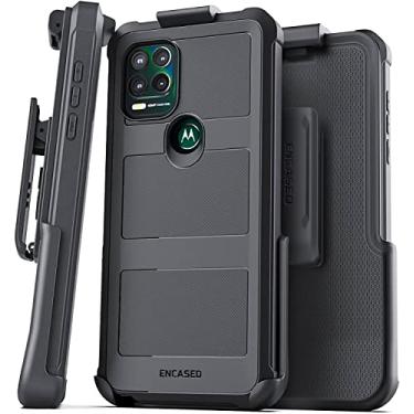 Imagem de Encased Capa protetora Falcon projetada para Moto G Stylus 5G com clipe de cinto, (2021) com coldre (preto)