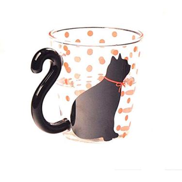 Imagem de Inzopo Copo de vidro criativo para gatos gatinhos xícara de chá caneca de café com leite. #2