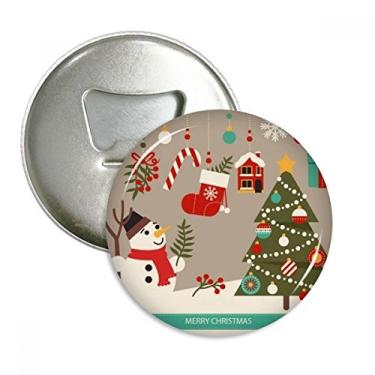 Imagem de Luvas de árvore de boneco de neve de Natal, abridor de garrafas, emblema multifuncional