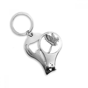 Imagem de Pássaro pintura voando leal anel alicate de unha chaveiro abridor de garrafa cortador