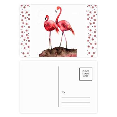 Imagem de Cartão postal de bênção de aniversário de casal vermelho amor Natal flor de Natal