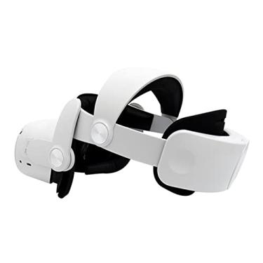 Imagem de Alça de cabeça para Oculus Quest 2, substituição da Elite Strap, fita Elite ajustável, design ergonômico reduz a pressão na face, compatível com acessórios VR para Oculus/Meta Quest 2