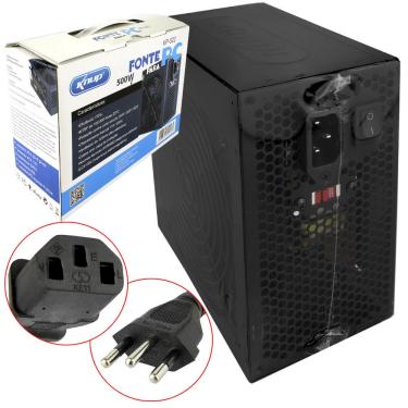 Imagem de Fonte atx conexao sata bivolt 500W knup KP-522