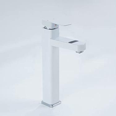 Imagem de Torneira de banheiro Pia de LED Misturador de temperatura digital Torneira de água quente montada em deck inteligente, 8