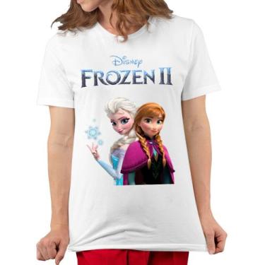 Imagem de Camiseta Unissex Infantil E Adulto Frozen 2 Elsa E Anna - Hot Cloud Sh