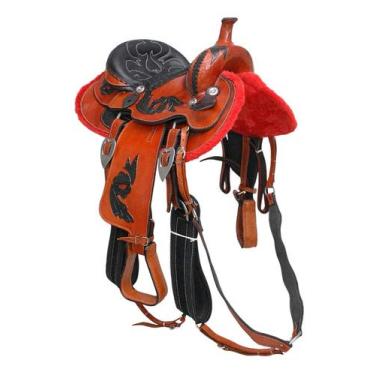 Imagem de Sela Havana Quarto De Milha Completa Arreada Original 16 Polegadas