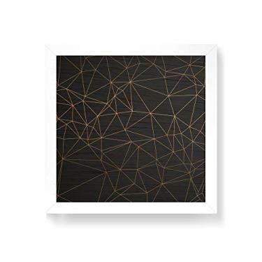 Imagem de Arte Maníacos Quadro decorativo com moldura caixa branca em Madeira - Optical Aramado - 30x30cm