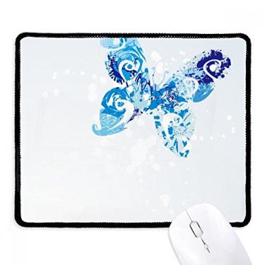 Imagem de Mousepad Animal Sky Blue Butterfly Fluttering Graffiti Borda costurada Tapete de borracha para jogos