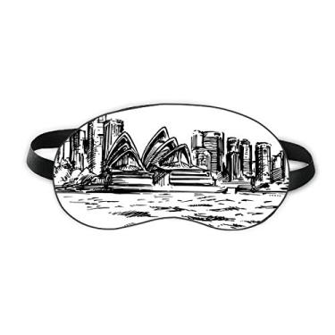 Imagem de Austrália Sydney Opera House Sketch Sleep Eye Shield Capa macia para sombra noturna