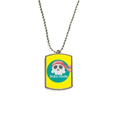 Imagem de DIYthinker Colar com pingente de placa de aço inoxidável inglês com letra emocional Spirit