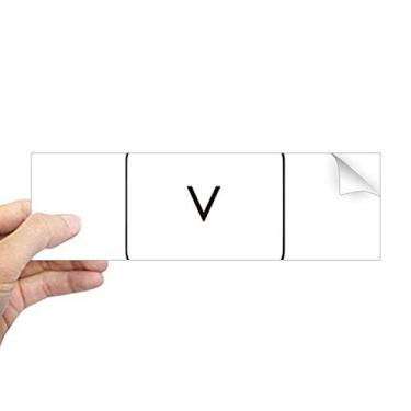 Imagem de DIYthinker Adesivo retangular com símbolo de teclado V, adesivo para janela