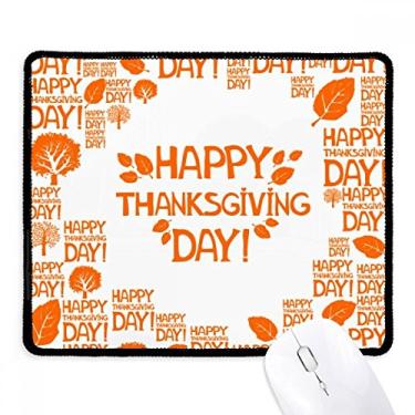 Imagem de Mousepad com estampa abstrata de palavras no dia de Ação de Graças, tapete de borracha para jogos