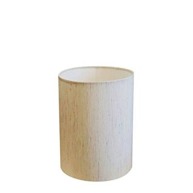 Imagem de Cúpula Abajur Cilíndrica Cp-8006 Ø18x25cm Linho Bege