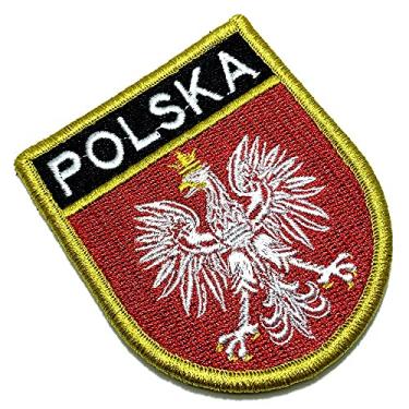 Imagem de BP0217EV 01 Bandeira Polônia Patch Bordada Fecho de Contato