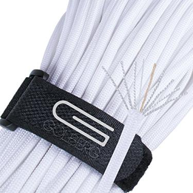 Imagem de Corda Golberg Outlast – Corda de paraquedas militar de 250 kg com linha de pesca e juta – 7 corda de paraquedas tipo III de fio interno – Feito nos EUA – (branco, 30 metros)