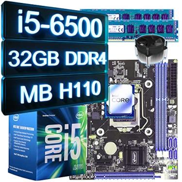 Imagem de Kit Gamer Upgrade Intel i5-6500 + Placa Mãe H110 + 32GB RAM DDR4 + Cooler CPU + Wifi