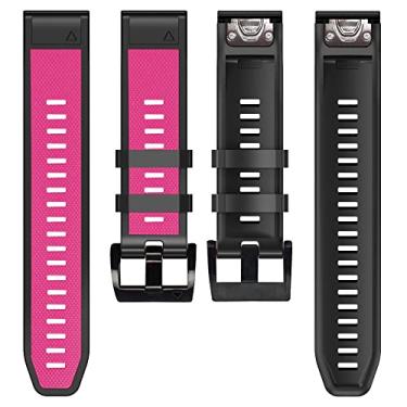 Imagem de DFAMIN Pulseira de SmartWatch de Liberação Rápida 26 22mm para Garmin EPIX Fenix 7X 7 6X 6 pro 5 5X/Instinct 2/Descent Mk2i Pulseira de Silicone (Cor: Médio, Tamanho: Para Instinto)