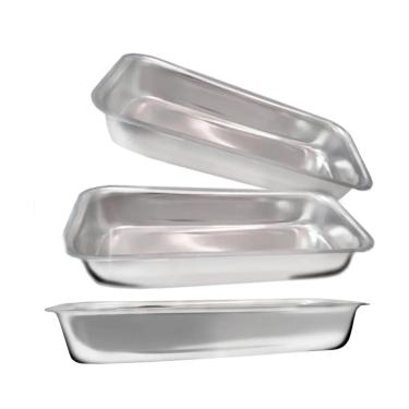 Imagem de Kit 03 Assadeiras Para Pão Caseiro/ Bolo Inglês/ Cuca/ Forma Gelo-Nº 1