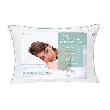 Imagem de Travesseiro 50cm x70cm De Pluma de Ganso Sintética Suporte Extra Firme - Lavive
