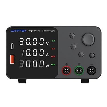 Imagem de CIADAZ Fonte de alimentação CC variável Fonte de alimentação de bancada 30V 5A com display de LED de 4 dígitos Fonte de alimentação comutável ajustável com botão de ajuste do codificador Botão de