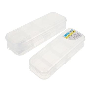 Imagem de VILLCASE 2 Peças Caixa De Papelaria De Camada Dupla Suportes De Armazenamento De Canetas Caixa De Armazenamento De Escritório Caixa De Armazenamento De Lápis Caixa Organizadora