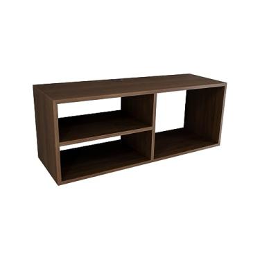 Imagem de Rack Suspenso Mdf Para Tv Dvd Video Game Nicho Painel 90cm (Marrom)