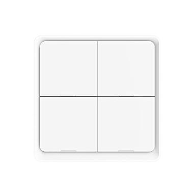 Imagem de HUIOP Interruptor de cena sem fio botão de pressão interruptor inteligente painel de parede alimentado por bateria/Smart Life APP controle remoto para s domésticos inteligentes (requer hub