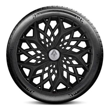 Imagem de Calota LC153 Renault Aro 13 Preta Fosca Moove Escolha carro