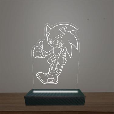 Imagem de Luminária Led 3d Sonic Abajur Luxo