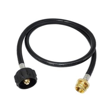 Imagem de Generic Mangueira de propano com adaptador, mangueira de extensão de propano, conector de tanque de gás, adaptador de recarga de propano para churrasqueiras, 4 pés