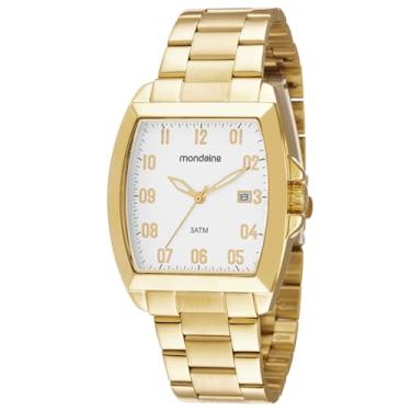 Imagem de Relogio Mondaine Masculino Ref: 83497gpmvde1 Retangular Dourado