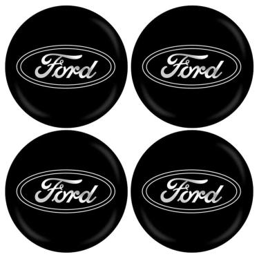 Imagem de Jogo Emblema Calota Resinada Ford 48mm Preto