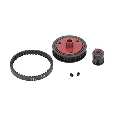 Imagem de ZEZEFUFU Engrenagem de transmissão de acionamento por correia 1/10 peça de reparo RC para caixa de engrenagens axial SCX10 e SCX10 II 90046