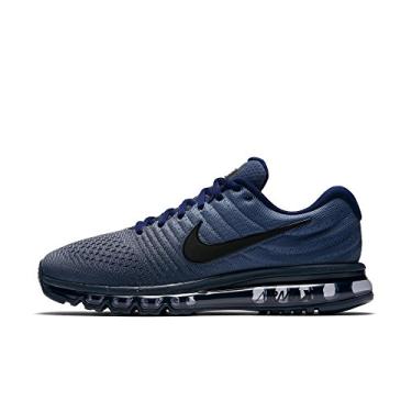Imagem de Nike T nis masculino Air Max 2017 cinza claro/cinza antracite-escuro (849559 008), Azul bin rio/preto obsidiana, 8